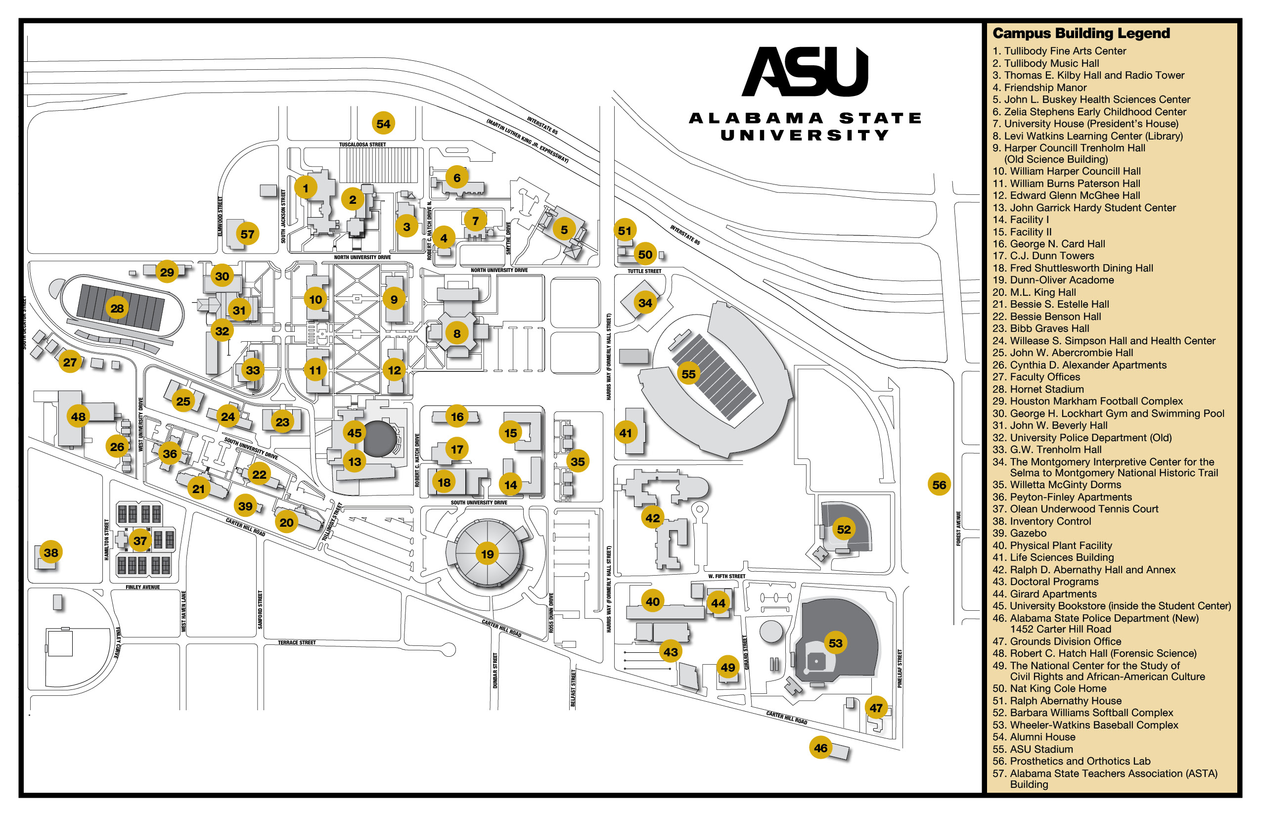 ASU Campus Map